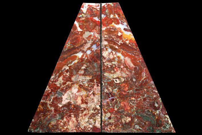Red/Green Jasper Replaced Petrified Wood Bookends - Oregon #131800
